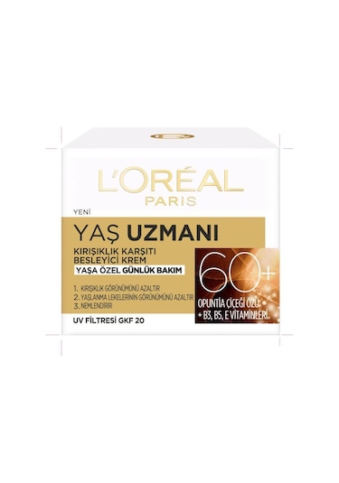 L'Oreal Paris Yaş Uzmanı 60+ Kırışıklık Karşıtı 50 ML