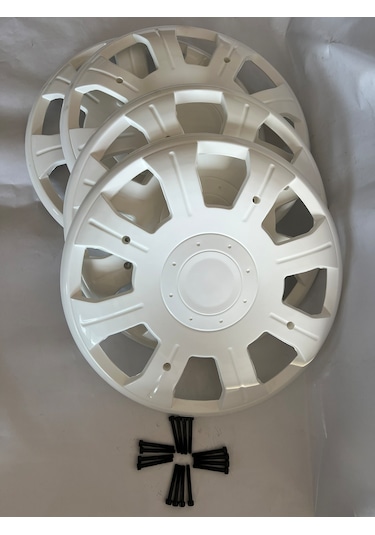 Karsan Peugeot Pejo J9 Premier Beyaz Renk Jant Kapağı Takımı 4 Adet + 16 Adet Vidası İle Beraber