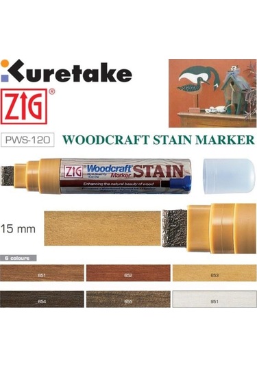 Zig Pws-120-655 Ceviz Ahşap Mobilya ve Parke Kalemi 15 MM