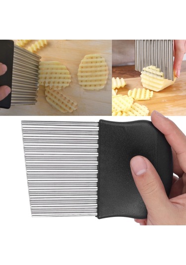 Geeroyoo Stahl-küchen-cutter: Kartoffel, Teig, Gemüse, Obst İn Scheiben Schneiden Sicher, Haltbar, Effizient Diğer