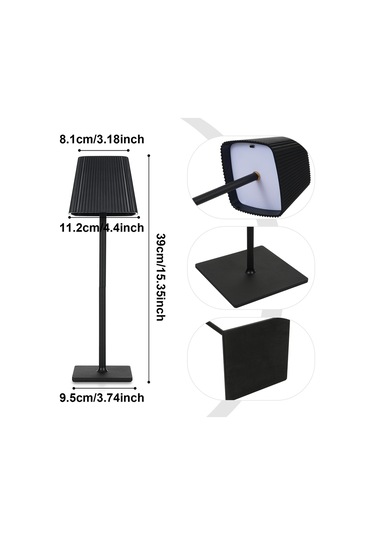 Cbtx Ml-g06 Göz Korumalı Masa Işığı Kademesiz Kısılabilir Masa Lambası, 4000mah Pil - Siyah