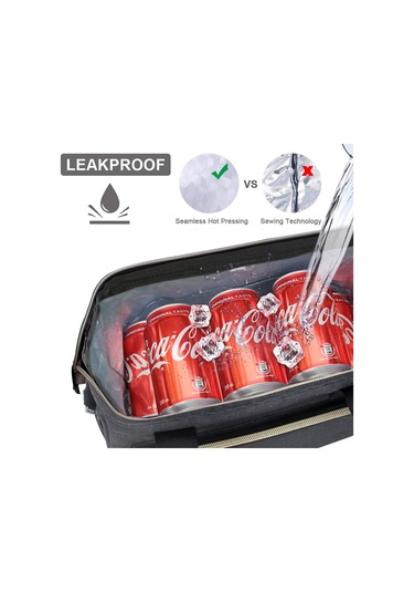 Erkekler İçin Öğle Yemeği Kutusu, Yalıtımlı Öğle Yemeği Çantası, İş İçin Yalıtımlı Sızdırmaz Öğle Yemeği Soğutucu Çantası, Kadınlar İçin Ayarlanabilir Omuz Askılı Siyah Öğle Yemeği Çantası B Çok Renkli