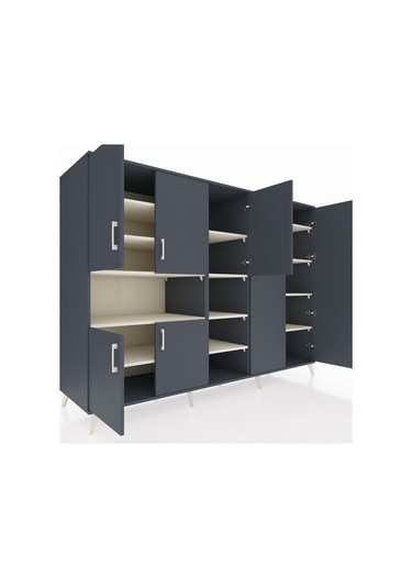 Kronos Dolap 13 Raflı 7 Kapaklı 220x59x163 Antrasit-antrasit/ayta Antrasit-antrasit/aytaşı