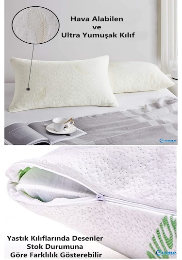 Visco Yastık Ortopedik Terletmeyen 4 Adet Visko Uyku Yastığı