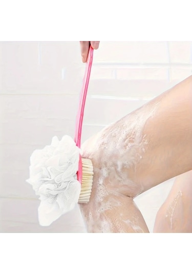 Hightower Mavi Japon Banyo Fırçası Ve Sırt Masaj Aleti - Uzun Saplı 2si1 Arada Vücut Fırçası