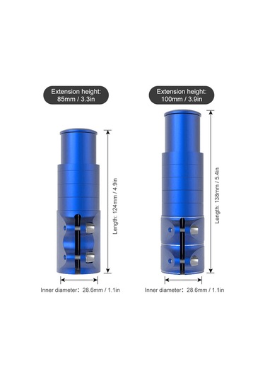 Ranyeek Bisiklet Gidon Yükseltici - 138mm Siyah Alüminyum, Rahat Sürüş İçin