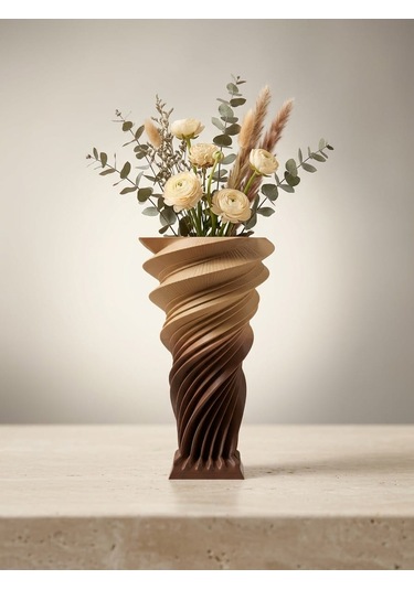 3d Tasarım Vazo Tiramisu Rengi