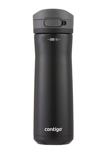 Contigo Jackson Chill 2.0 Çelik Tek El Bas İç Kilitli Su Matarası 590ml - Siyah Siyah