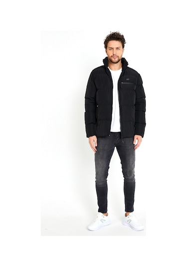 Slazenger ZOMBIE I Erkek Şişme Siyah Mont & Kaban