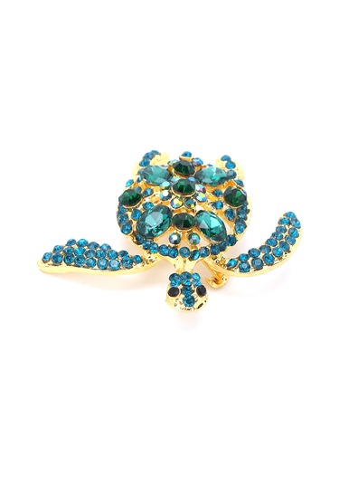 Lemestar Kaplumbağa Şekilli Alliage Broş, Rhine Taşlı Kadın Aksesuarı, Gündelik Ve Özel Etkinliklerde Giyilebilir, Elbise Çanta Dekorasyonu Çok Renkli