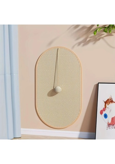 Honeybeeshop 33x55 Oval Asili Tüylü Kedi Tirmalama Pedi Sarkan Toplu Dayanikli Koltuk Koruyucu Oyunca