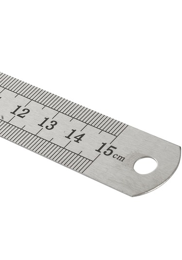 Paslanmaz Çelik Cetvel Ön Yüzü Cm / Arka Yüzü İnch 15cm 15 M