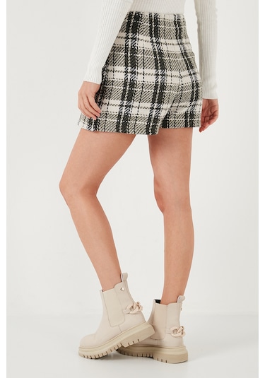 Lela Regular Fit Kışlık Tüvit Mini Bayan Şort Etek 611Et0020 Haki