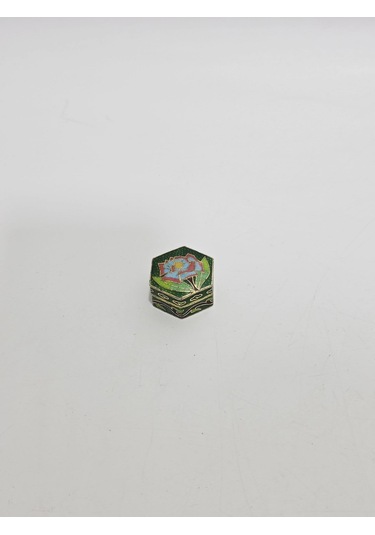 Antika Cloisonne Minyatür Kutu 3,4x3cm 085