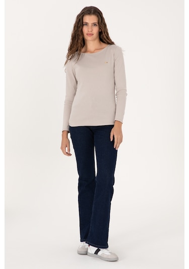 U.s. Polo Assn. Kadın Taş Sweatshirt 50315419-vr049 Tas