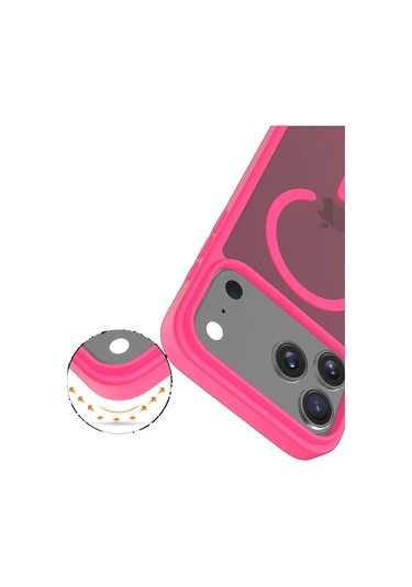 Joko İphone 17 Pro Max Kılıf Jota Seri Magsafe Kapak Fuşya
