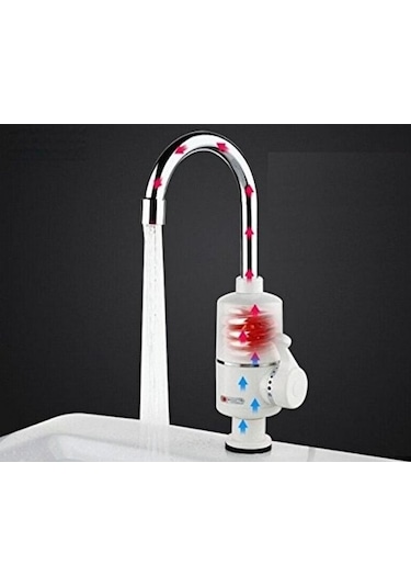 Maoyaya Elektrikli Musluk Musluk Lavabo Armatürü + Soğuk & Sıcak Şalter Beyaz, Şık Tasarımlı Modelle Göz Kamaştırıyor Beyaz