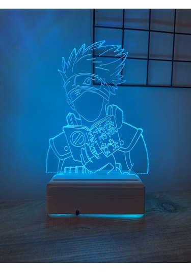 Naruto Kakashi Hatake 16 Renk Gece Lambası