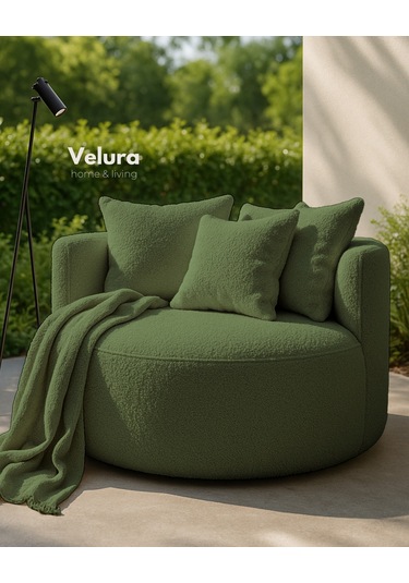 Miz Berjer & Puf & Armut & Tekli Koltuk & Dinlenme Koltuğu - Yeşil Yeşil