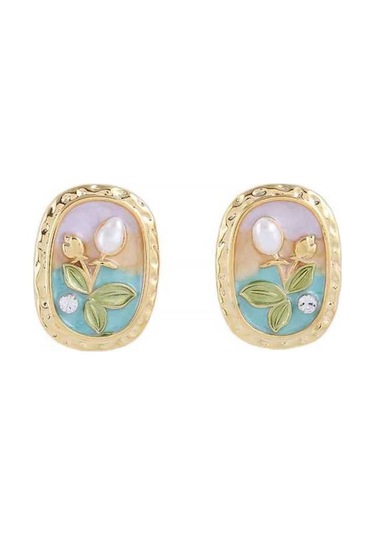 Flybuy Su İncisi & Bakır Takı - 12.9g, 1.8x2.3cm - Şık Tasarım Çok Renkli