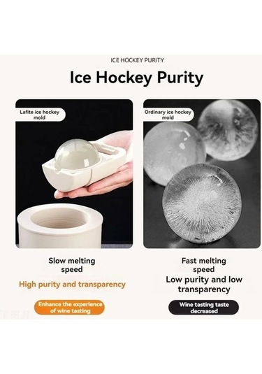 Flybuy Gıda Beyaz Temizle Viski Buz Topu Kalıp Kabarcık İzleri Yok Beyaz