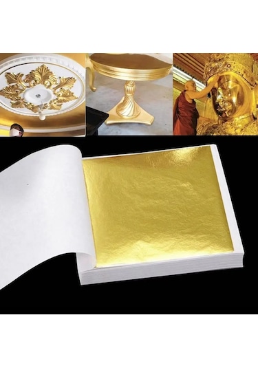 Epoksi Reçine Altın Varak 25 Adet 9x9 Cm Tek Tek Yapraklı