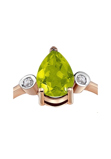 Ariş Pırlanta Peridot Damla Yüzük