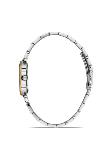 Dice Kayek Dk.1.ag1399.03 Taşlı Tasarım Sedef Kadranlı Çelik Kordon Çelik Kasa 5 Atm Suya Dayanıklı Metalik-altın Renk Kadın Kol Saati Çok Renkli