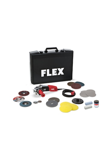 Flex LE14-7125SET 1400W İnox (Paslanmaz) İçin Avuç Taşlama Seti