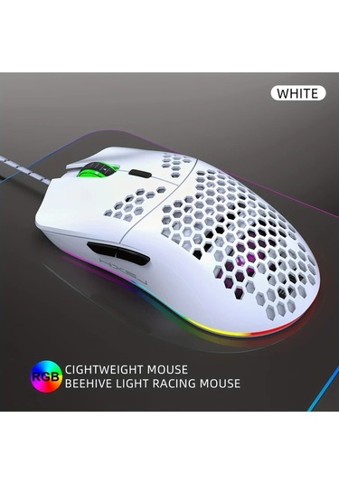 Xuweiwei V200+j900w Hxsj Rgb Klavye Ve Oyun Faresi 68 Tuş Mini Rgb Aydınlatmalı Kablolu Ps4 Xbox Pc Laptop Mac İçin Uygun Oyun Klavye Seti Diğer