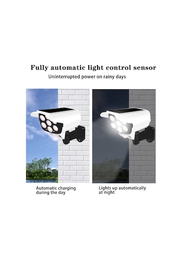 Cbtx 2178t Kamera Tipi Solar 77 Led Işık Hareket Sensörü Bahçe Lambası Duvara Monte Sokak Lambası Uzaktan Kumandalı Projektör Diğer