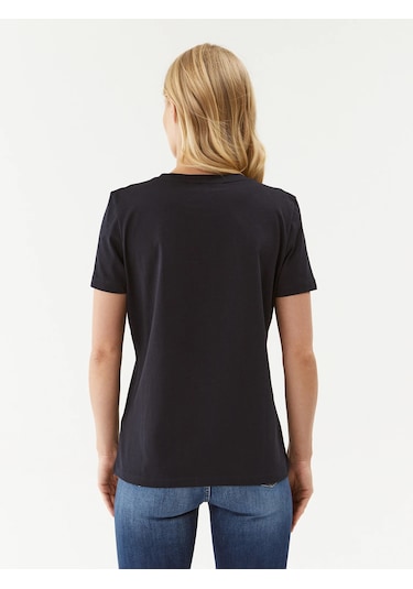 Tommyhilfiger Organik Pamuk Bayan T-shirt Siyah