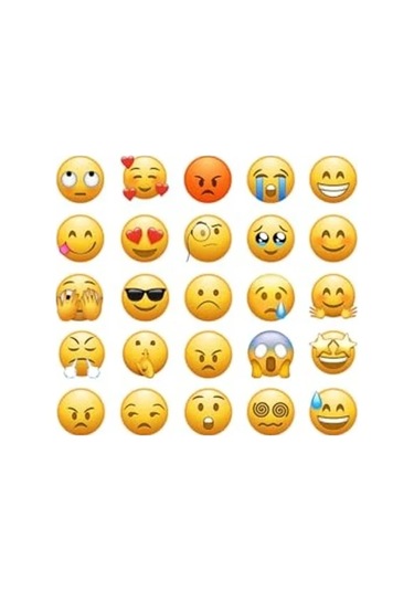 Karışık Emoji Sticker Seti, 1920 Adet İle Eğlenceli Tasarım Açık Ahşap