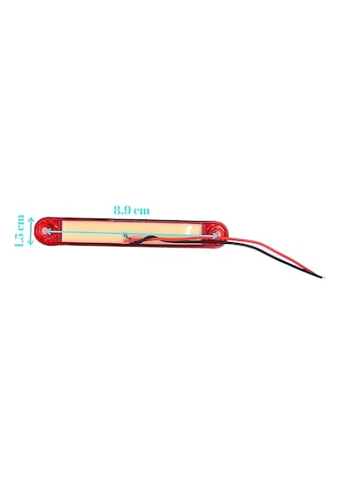 1 Adet Kırmızı Parmak Lamba 9 Led 12v 24v