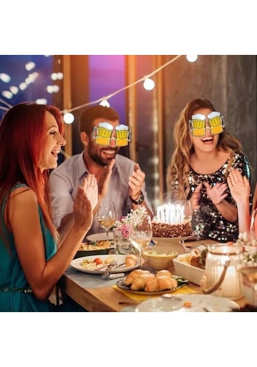 Yeşil Bira Kupası Gözlük Dökülen Bira Kupası Tasarım Bardak Sahne Şişe Komik Gözlük Parti Malzemeleri