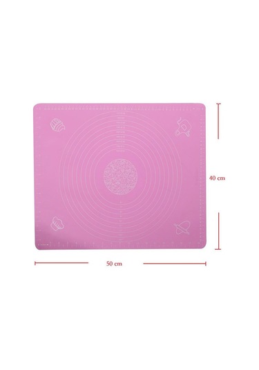 Koyu Pembe Silikon Pişirme Mat Pizza Mutfak Aletleri Pişirme Araçları Mutfak Eşyaları Bakeware Paspaslar Gömlekleri Malzeme Malzemeleri 50 X 40 Cm Koyu Pembe
