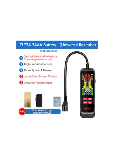 Elde Taşınabilir Yanıcı Gazlar Kaçak Dedektörü Doğal Çok Renkli