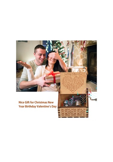 Yifomall Ahşap El Fırçalı Müzik Kutusu - Klasik Oyunculuk "can't Help Falling İn Love" Melodisiyle Retro Heykel Dekoru Ahşap Rengi