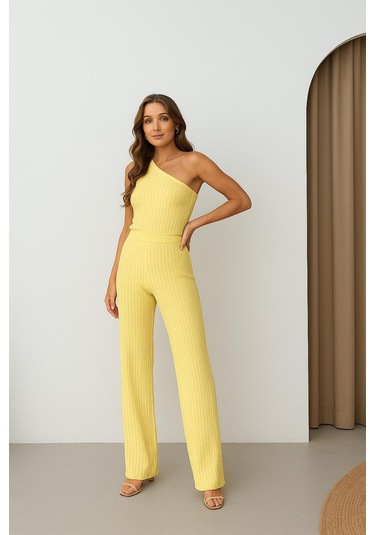 Tek Omuzlu & Gofre Dokulu İkili Takım Sarı