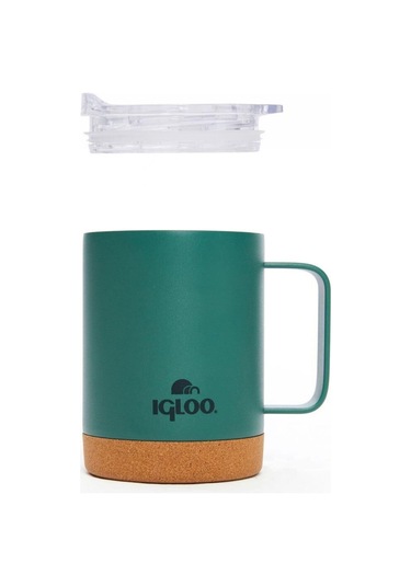 Çelik Mug Termos - Igloo - Cork - 350ml - Yeşil - 205696 Çok Renkli