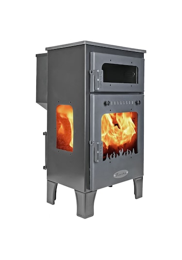 Jupiter Fırınlı Pelet&odun Sobası Kuru Sistem Çam Peleti 10kw.