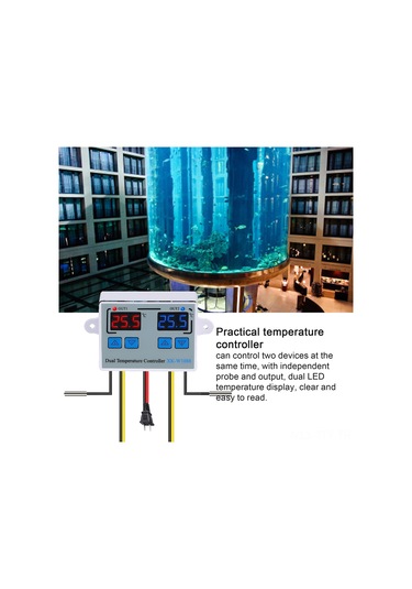 Dianziye 12v Akıllı Dörtlü Kontrollü Dijital Termostat - Soğutma-ısıtma, Su Seviyesi, İç/harici Sıcaklık Gösterimi, -55 120 C Aralığı