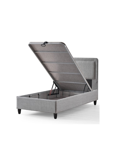 Melisa Tek Kişilik Sandıklı Baza Antibakteriyel Ortopedik Paket Yaylı Visco Yatak 3 Lü Set 90 x 190