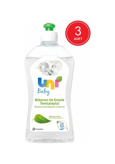 Uni Baby Parfümsüz Biberon ve Emzik Temizleyici 3 x 500 ML