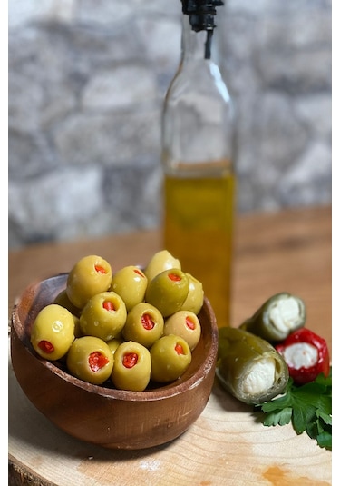 Biberli Yeşil Zeytin 500 G