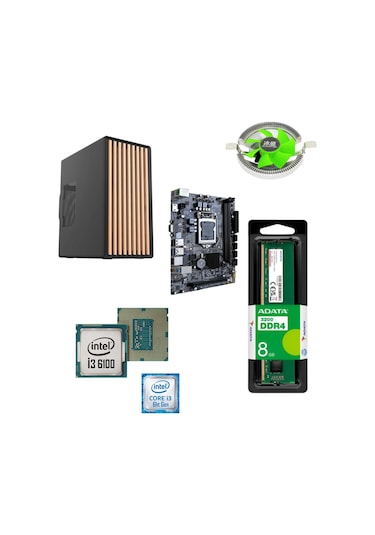 EFS Efsoffice0006  i3-6100 8 GB 256 GB SSD Free Dos Masaüstü Bilgisayar