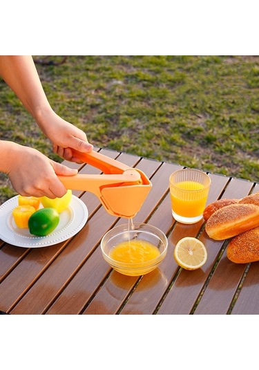 1 Adetmanuel Taşınabilir Sıkacak Çok Fonksiyonlu Ev Tipi Gıda Sınıfı Sıkacak Küçük Limon Kalınlaştırıcı Plastik Sıkacak Mutfak Aksesuarları Mavi