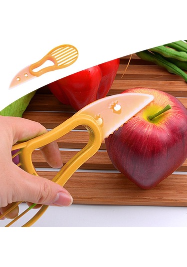 Suntek Avokado Dilimleyici 3'ü 1 Arada Kesici Çok Turuncu Turuncu Diğer