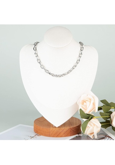 Vog Erkek Çelik Kolye - 6mm Köşeli Force Şık Tasarım Sevgiliye Eşe Babaya Arkadaşa Çelik Kolye