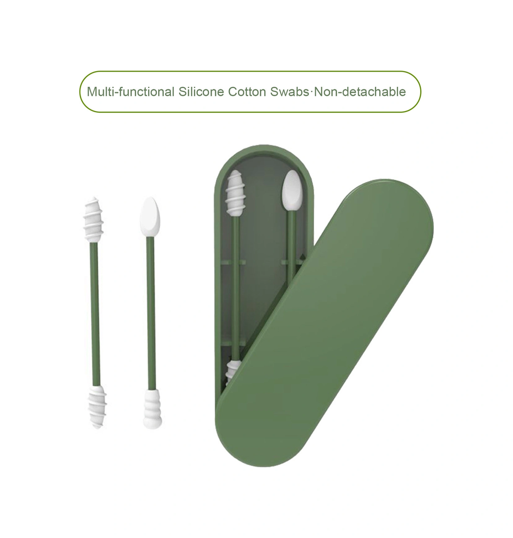 Youtek Yeniden Kullanılabilir Silikon Kulak Temizleme Ve Makyaj Q-tip 2'li Paket Pembe Pembe